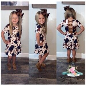 NEW GIRLS COW DRESS